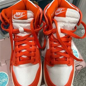 Nike Orange and White High-Tops